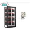 TECA per VINI con TELAIO A CORNICE DUNE in LEGNO colore ARGENTO, cap.128 bottiglie VERTICALI, Freddo STATICO o VENTILATO, temp.+4 +16C, per VINI BIANCHI o ROSSI, V.230 1, Kw.0,32, Peso 138 Kg, dim.mm.874x568x1865h