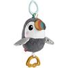 Fisher-Price - Tucano Vola con Me, peluche sensoriale frusciante, fa clac clac e ali che si muovono, per il passeggino dei neonati, giocattolo per bambini, 0+ anni, HNX66
