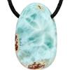 Lebensquelle Plus Larimar Ciondolo a goccia con inclusione | Ciondolo di pietre preziose forate con nastro di cotone, Pietra, Larimar