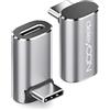 deleyCON Adattatore USB-C Angolo 90 Gradi (2 Pezzi) 40Gbps, 240W, 8K60Hz, Alloggiamento in Alluminio, Spina di Tipo C a Presa Compatibile con Smartphone Tablet Laptop Notebook PC Switch Eccetera.