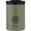 24BOTTLES Travel Tumbler - Tazza Termica da Viaggio, Caffe, Te, Bevande Acciaio Inox, 350 ml, Termos Caffè 100% Ermetico, 6hHot/24hCold, Borraccia Termica Mug, Design Italiano, Sage