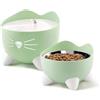 Catit Fontana Automatica per Gatti Combo Pack Pixi Verde con Ciotola e 3 Filtri Inclusi