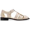Clarks per donna. [26181216] Sandali in pelle bianco sporco Hana Sun, 3 a 5cm, Fibbia, Casual