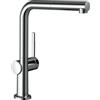 hansgrohe Talis M54 72860000 - Rubinetto da cucina a bassa pressione con doccetta estraibile, rubinetto da cucina con altezza erogatore 270 mm, miscelatore da cucina orientabile, cromato