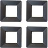 MaMa Store Maniglia Orione Ghisa Grigio Scuro Quadrata in Plastica 90X90 CC64 - Set x 4 Pcs con Viti