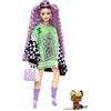 Barbie Extra - Bambola con borsetta a scacchi, cucciolo e accessori, Giocattolo e regalo per Bambini 3+ Anni, HHN10