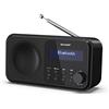 Sharp Shap DR-P420(BK) - Radio DAB+/DAB/FM compatta e portatile con streaming audio senza fili Bluetooth e alimentazione tramite USB o batteria, colore, Nero