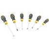 Stanley Cushion Grip™ Set di cacciaviti, 6 pezzi, progettati in acciaio al cromo vanadio ad alta resistenza per ridurre la possibilità di rottura della punta