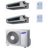Samsung Climatizzatore Condizionatore Samsung Canalizzabile bassa / media prevalenza Dual split Inverter R32 9000 + 18000 BTU AJ050TXJ2KG/EU Classe A+++/A++ Con Comando a Filo MWR-SH11N