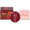 L'Erbolario Balsamo Mani Rosa Purpurea, Crema Mani Idratante, con Estratto e Acqua Distillata di Rosa Gallica, Tonificante, Addolcente, Include Guanti di Cotone, Formato 75ml