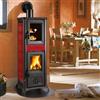 La Nordica Gemma Forno 5.0 Stufa a legna bordeaux 7,3 kW focolare ghisa 209 m³