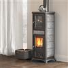 La Nordica Petra 5.0 Stufa a legna in pietra naturale 7,3 kW classe A+ focolare ghisa