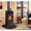 La Nordica Super Junior Stufa a legna 5kW Nero Riscaldamento 143m3 Efficienza 80%
