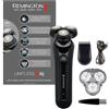 Remington, Rasoio elettrico barba, Uomo, con testine rotanti flessibili X5 Limitless, Wet & Dry, tecnologia SynX Hybrid, accessorio Rifinitore, Cordless, USB, XR1755