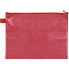 VELOFLEX - Busta portadocumenti DIN A4 con cerniera, rossa | Formato 320 x 235 mm, in materiale EVA rinforzato con tessuto, senza PVC, idrorepellente con cinturino di trasporto