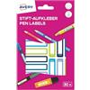 Avery Zweckform Avery Italia RESMI30G Etichette per penne blu/verde, 50x10mm, 15 etichette per foglio, adesivo permanente, scrivibili a mano, confezione da 2 fogli