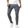 Generico Jeans Neri Uomo Pantaloni Cuoco Strappati Hip Hop Jeans Slim Lavoro Denim Slim Fit Skinny Tasche Laterali Vita Bassa Baggy Drip Elasticizzati Cargo Regular Pantalone Uomo Invernale Blu chiaro M
