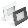 Lampo Lighting Technology Lampo Segnapasso LED 3W Tricolor, Incasso 503, Luce Calda-Naturale-Fredda, 240 Lumen, Dimmerabile, Flange Incluse, SPLED503MC