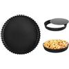 ebake Stampo per quiche, teglia con fondo rimovibile, padella per quiche di acciaio inox, stampo antiaderente scanalato (Confezione da 2 pezzi)