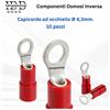 Capicorda Occhiello Ø4,3 mm 19A Rosso M4, 10pz