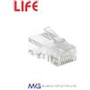 Life PLUG RJ45 CAT 6 8P/8C Contatti dorati per fili rigidi