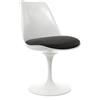 Knoll Saarinen Sedia Tulip girevole bianca con cuscino