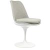Knoll Saarinen Sedia Tulip girevole bianca rivestita