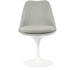 Knoll Saarinen Sedia Tulip fissa bianca rivestita
