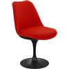 Knoll Saarinen Sedia Tulip girevole nera rivestita