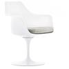 Knoll Saarinen Poltroncina Tulip fissa bianca con cuscino