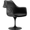 Knoll Saarinen Poltroncina Tulip fissa nera con cuscino