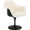 Knoll Saarinen Poltroncina Tulip girevole nera rivestita