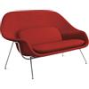 Knoll Saarinen Settee Womb Relax in Dacron cromato