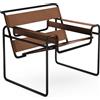 Knoll Breuer Wassily Poltrona Nero-Cuoio Spinneybeck