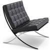 Knoll Mies Van Der Rohe Barcelona Poltrona Velluto Pelle Nero