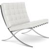 Knoll Mies Van Der Rohe Barcelona Poltrona Pelle Volo Bianco