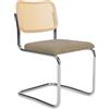 Knoll Breuer Cesca Sedia senza braccioli faggio naturale e seduta rivestita
