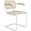 Knoll Breuer Cesca Relax Sedia con braccioli verniciata rivestita