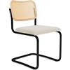 Knoll Breuer Cesca Sedia senza braccioli verniciata faggio naturale seduta rivestita