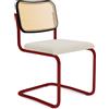 Knoll Breuer Cesca Sedia senza braccioli verniciata faggio nero seduta rivestita