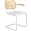 Knoll Breuer Cesca Sedia con braccioli verniciata ultra opaco faggio naturale seduta rivestita