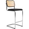 Knoll Breuer Cesca Sgabello Bar faggio nero seduta rivestita