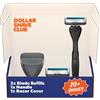 Dollar Shave Club Set da barba Guest Pass, 2 cartucce di ricarica extra vicine, 1 manico (nero), 1 copertura per rasoio