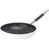 Baldassare Agnelli Pentole Agnelli ALSA111BINF32 Padella Svasata Alta a Saltare in Alluminio, Manico Inox, 32 cm