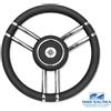 Savoretti Armando VOLANTE TIMONE Ø35 CM A 6 RAZZE INOX E POLIURETANO BARCA GOMMONE - NERO - T27