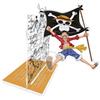 ABYSTYLE One Piece Fermalibri Acrilico Monkey D. Luffy con la Bandiera 15 Cm Abystyle
