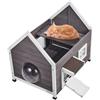 VEVOR Cuccia per gatti animali piccoli da esterno in legno 560x770x670 mm
