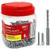 fischer Propack SX Plus 6 S, 200 Tasselli 6x30 con Vite + Punta Trapano SDS 6mm, Riutilizzabile, per Fissaggio su Cemento e Muratura 570206