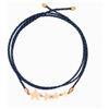 DODO Bracciale con cordino blu e stellina in oro rosa