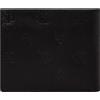 Calvin Klein Uomo Borsello Emboss Bifold Coin in Pelle, Nero (Allover Print), Taglia Unica